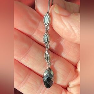 Black crystal earrings